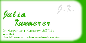 julia kummerer business card